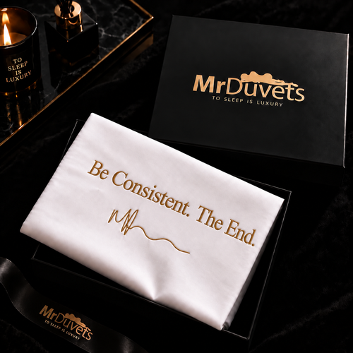 Be Consistent. The End. pillowcase set main shot