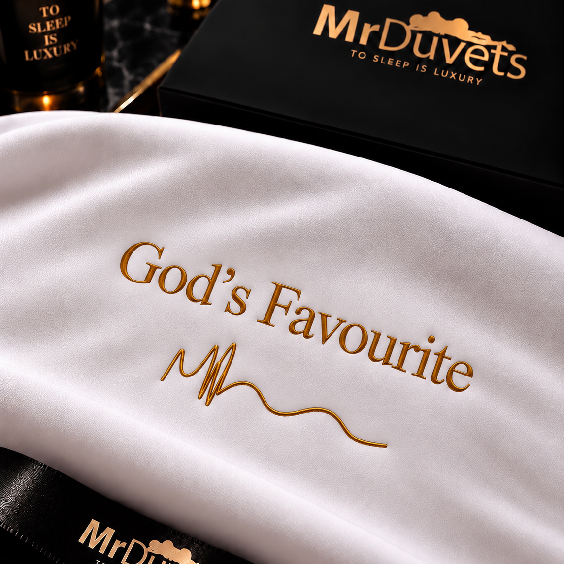 God's Favourite pillowcase set close up