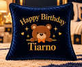 Happy Birthday Customised Teddy Bear Cushion