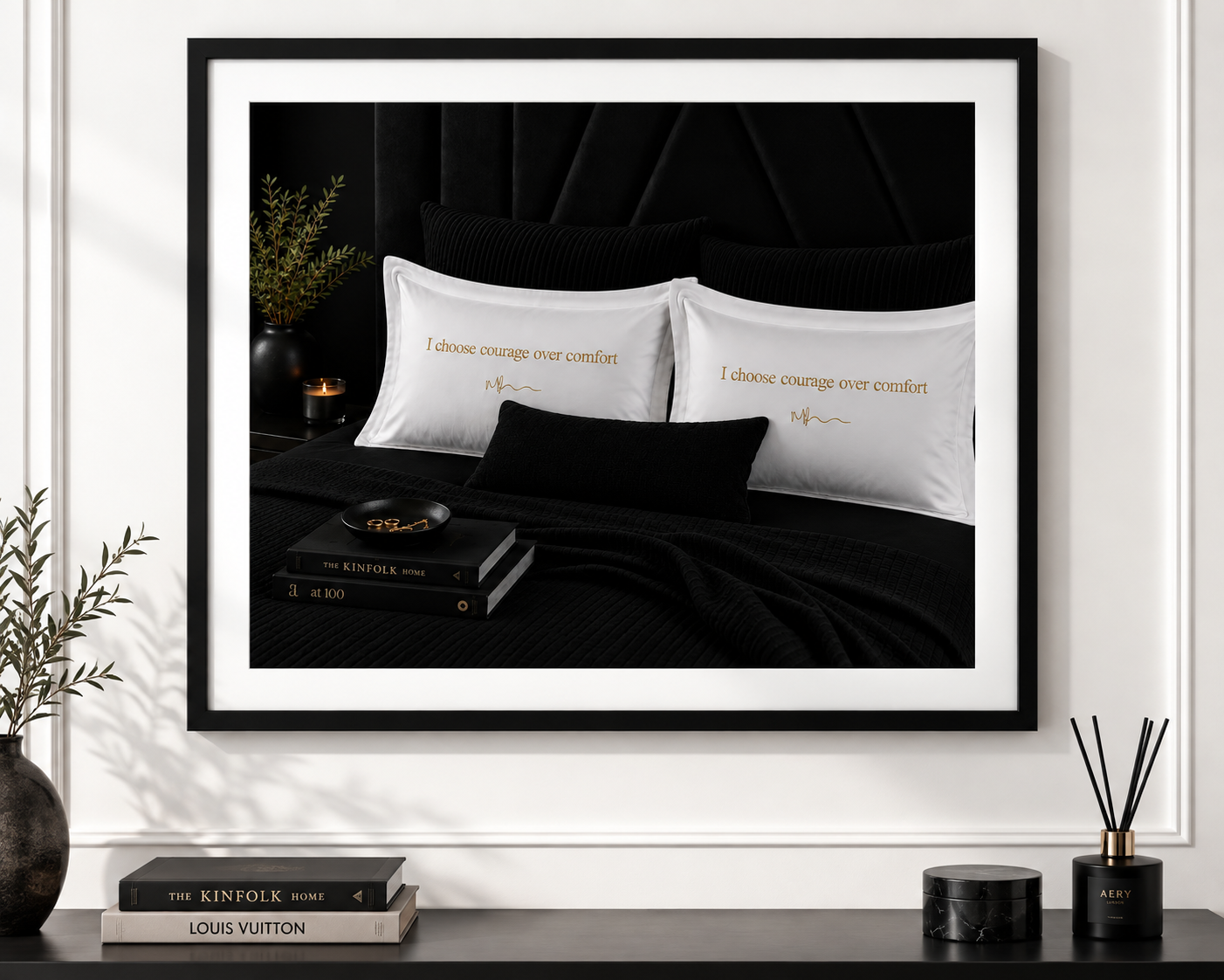 I choose courage over comfort art work frame