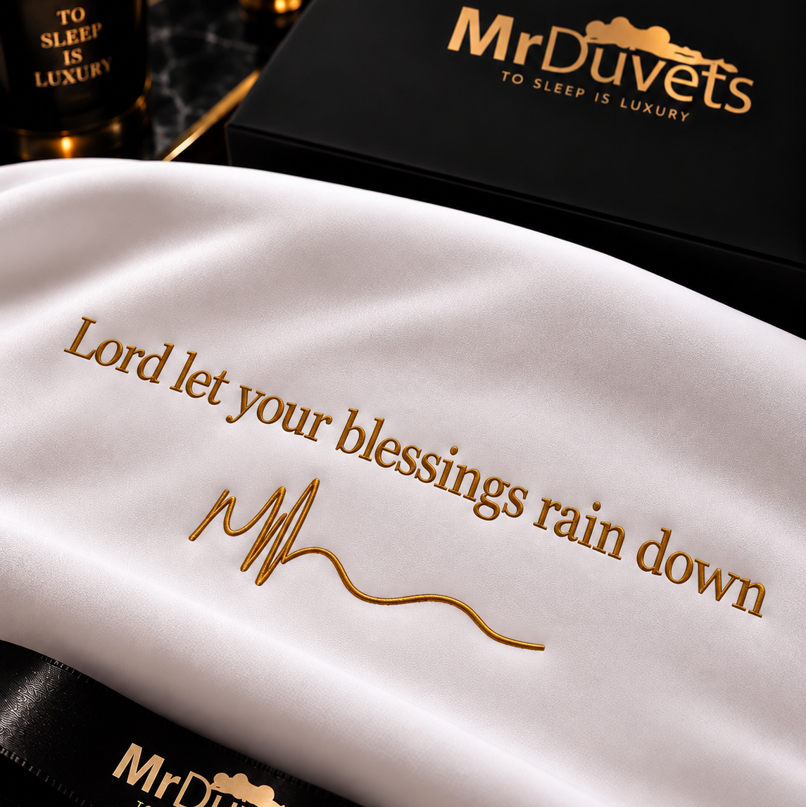Lord let your blessing rain down pillowcase set close up