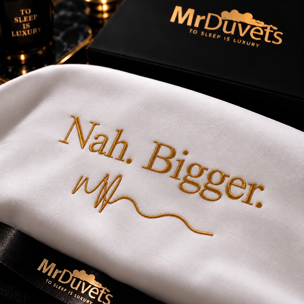 Nah. Bigger. pillowcase set close up
