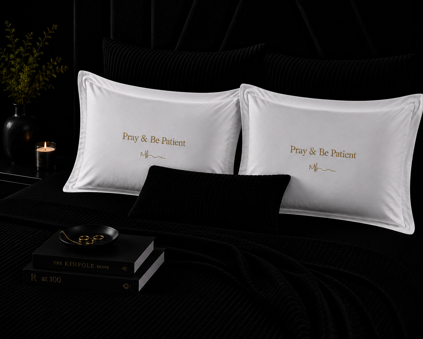 Pray & Be Patient pillowcase set n