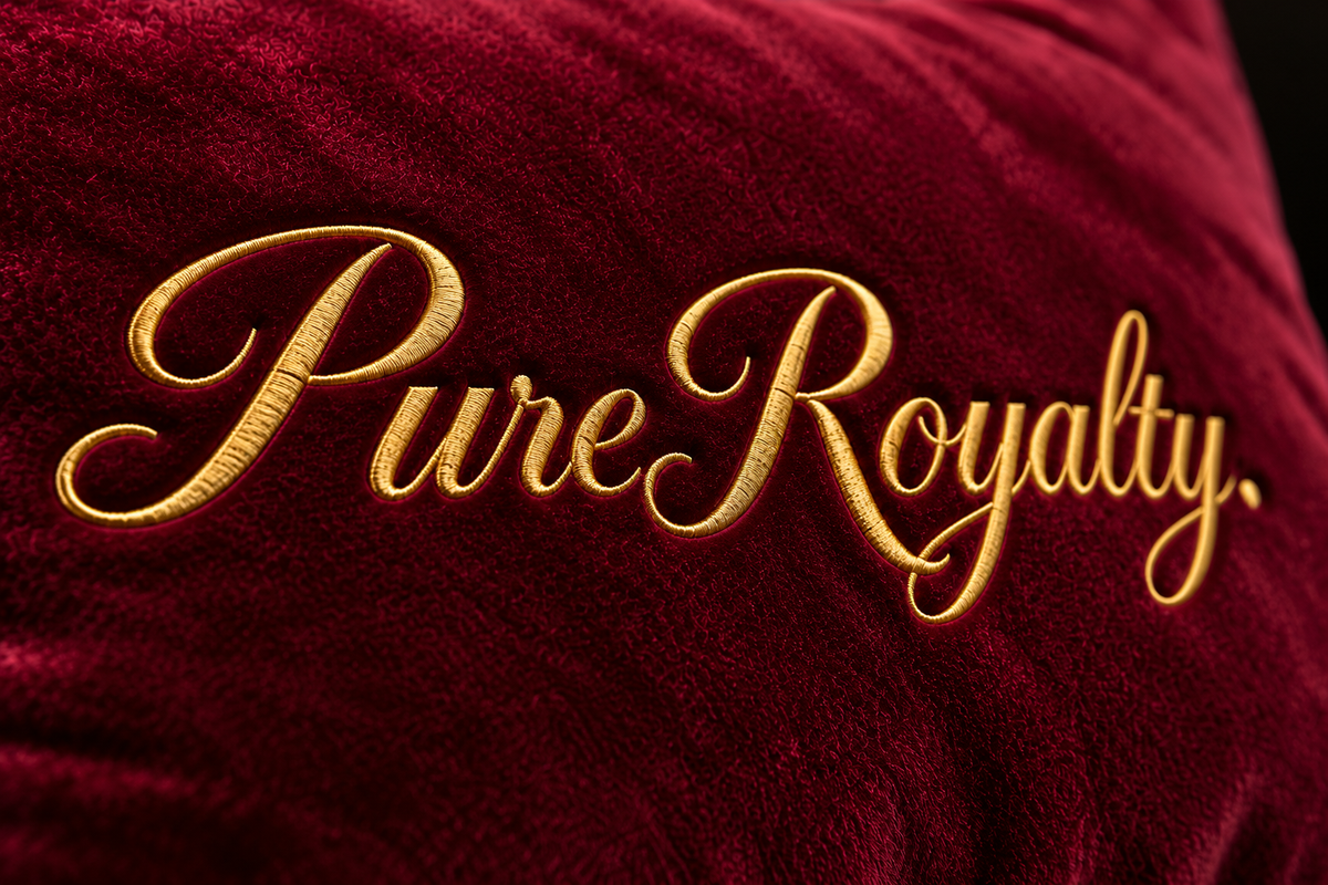 Pure Royalty Signature Mini Velvet Cushion close close