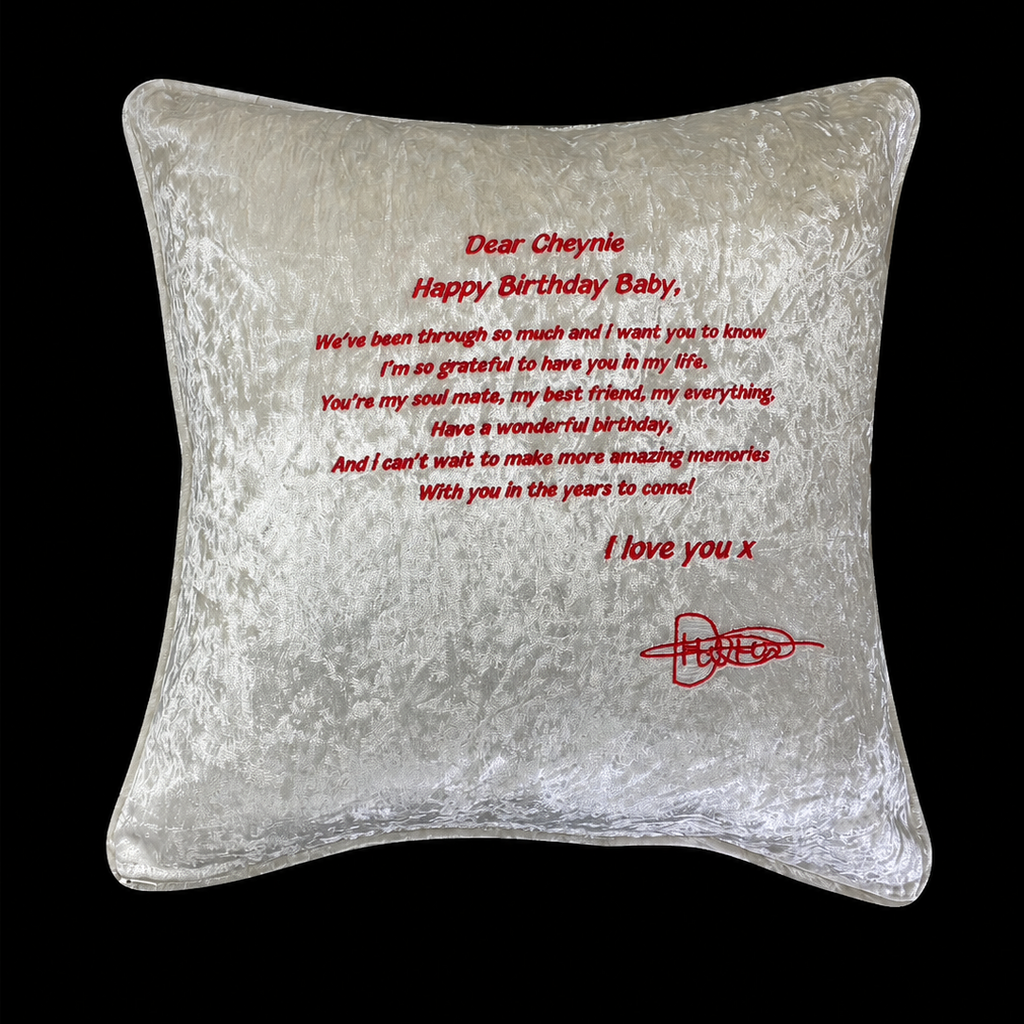 Signature message cushion