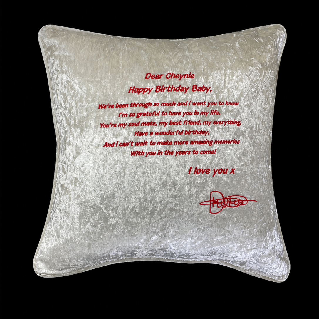 Signature message cushion