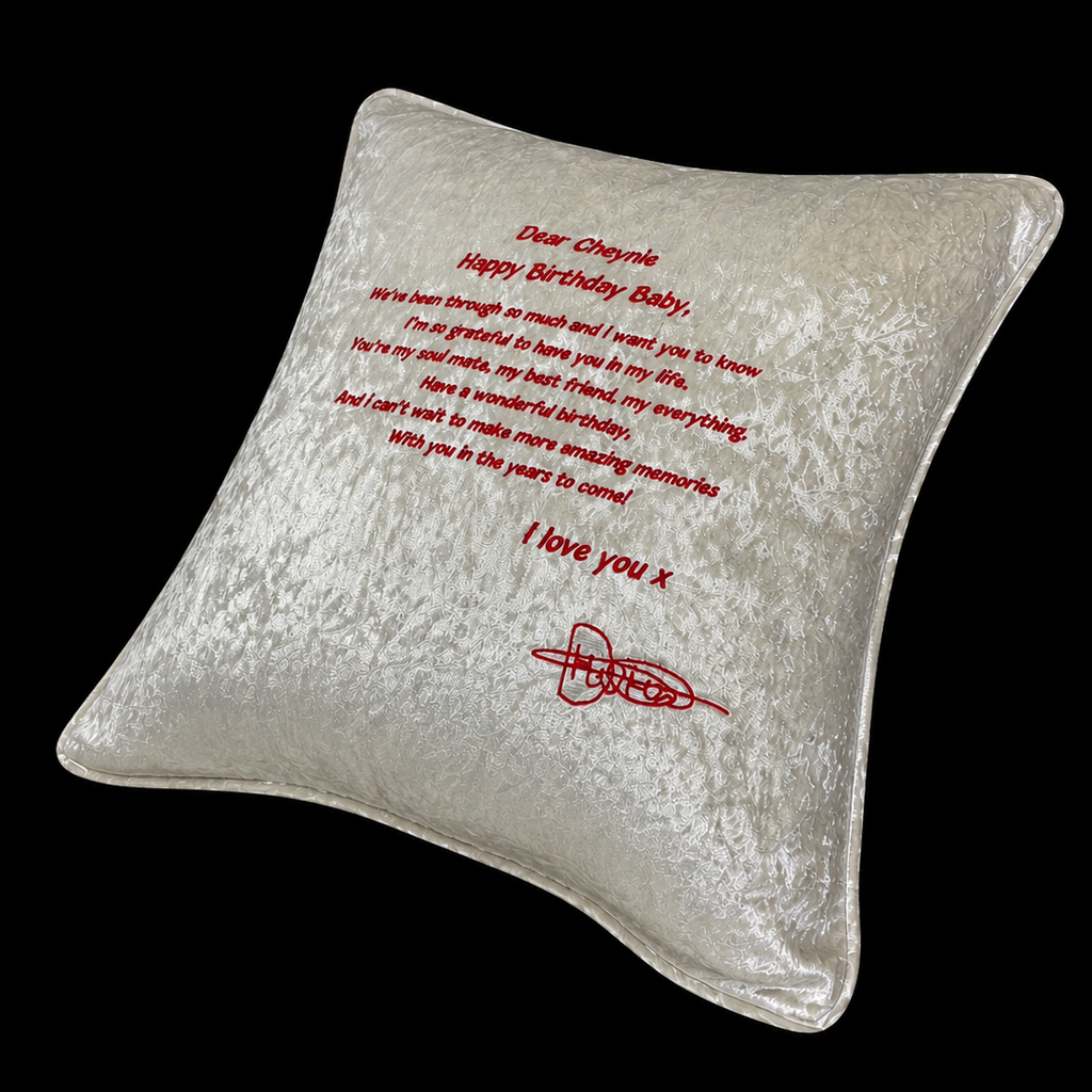 Signature message cushion