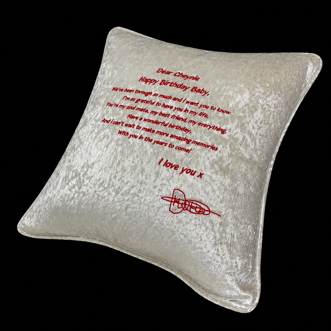 Signature message cushion