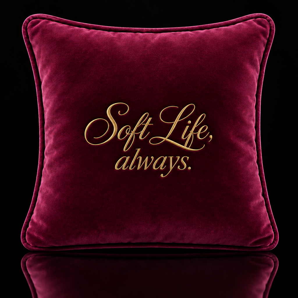 Soft Life Always Signature Mini Velvet Cushion