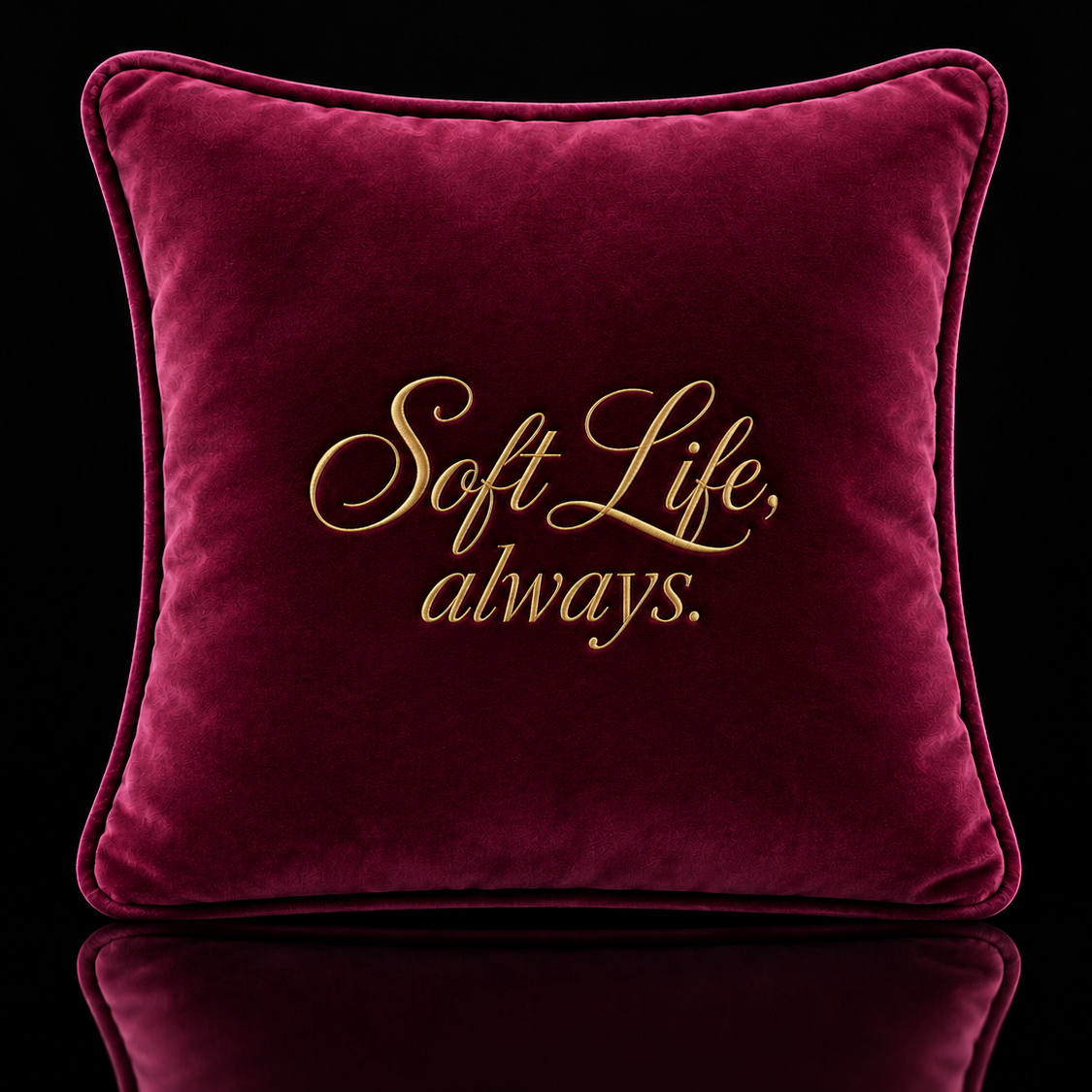 Soft Life Always Signature Mini Velvet Cushion