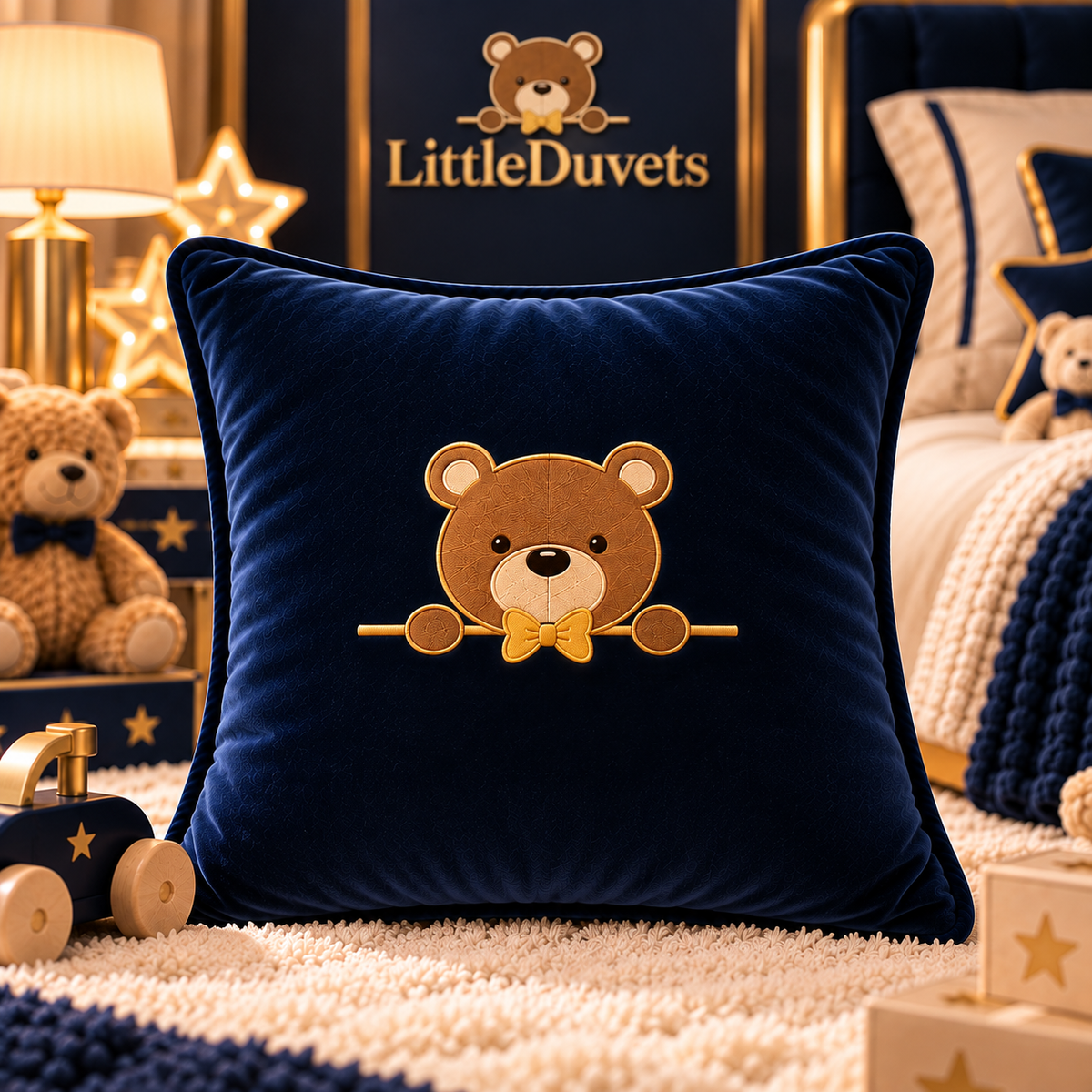 Tieree & Tiarno Customised Teddy Bear Cushion add name