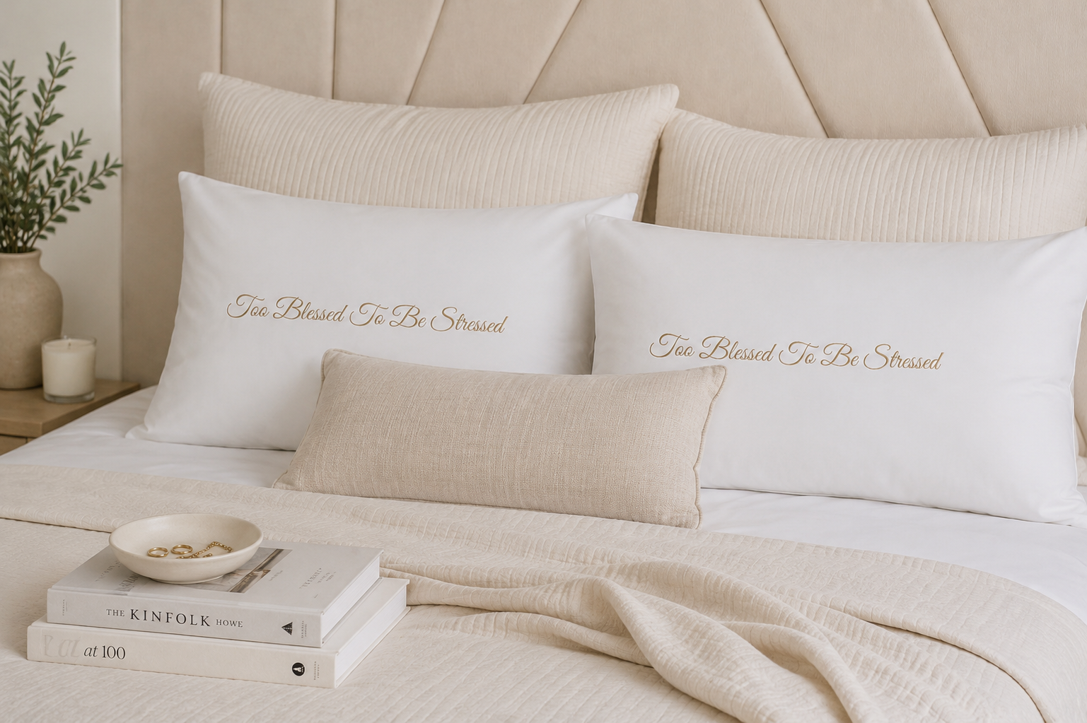 Too blessed to be stressed pillowcase set main