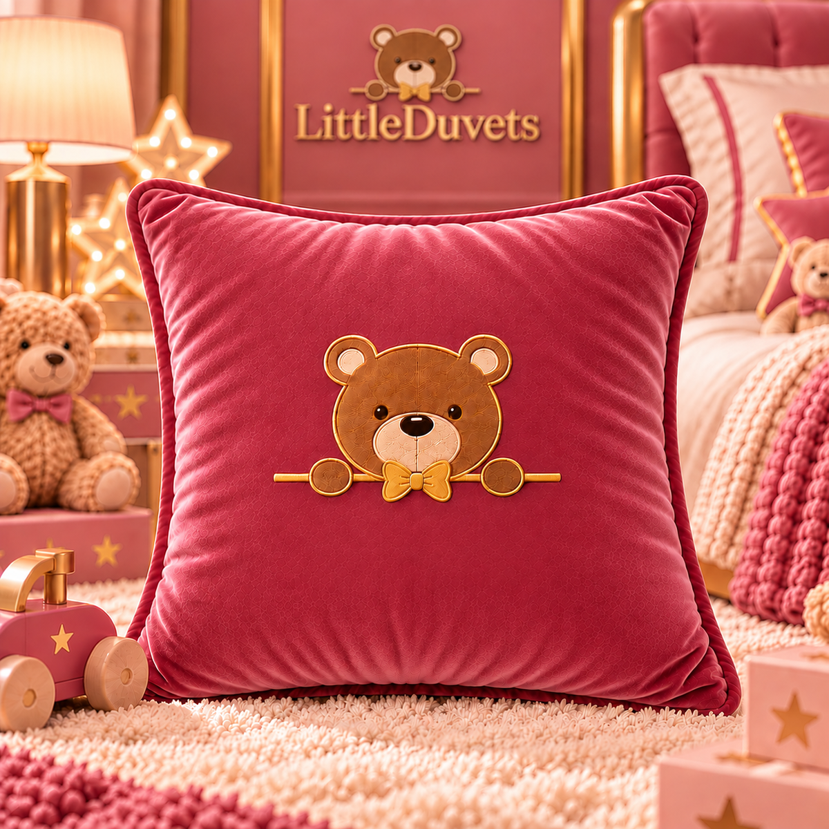 Tierre & Tiarno Customised Teddy Bear Cushion