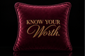 Know Your Worth Signature Mini Velvet Cushion